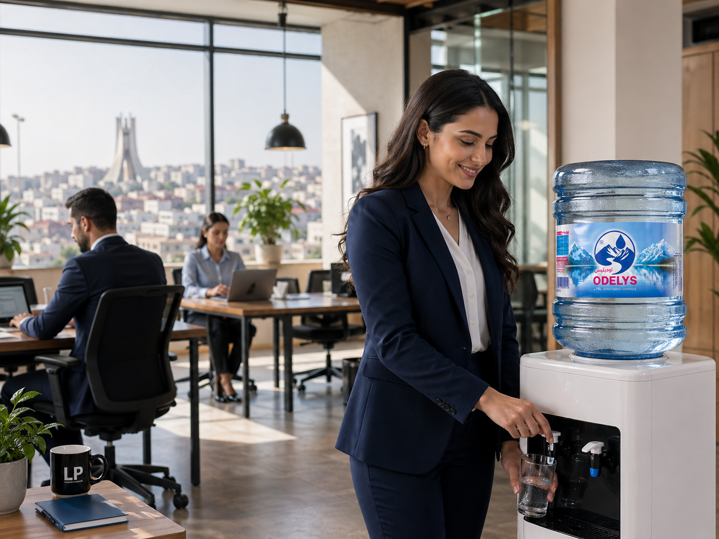 Bonbonne Odelys sur fontaine en bureau