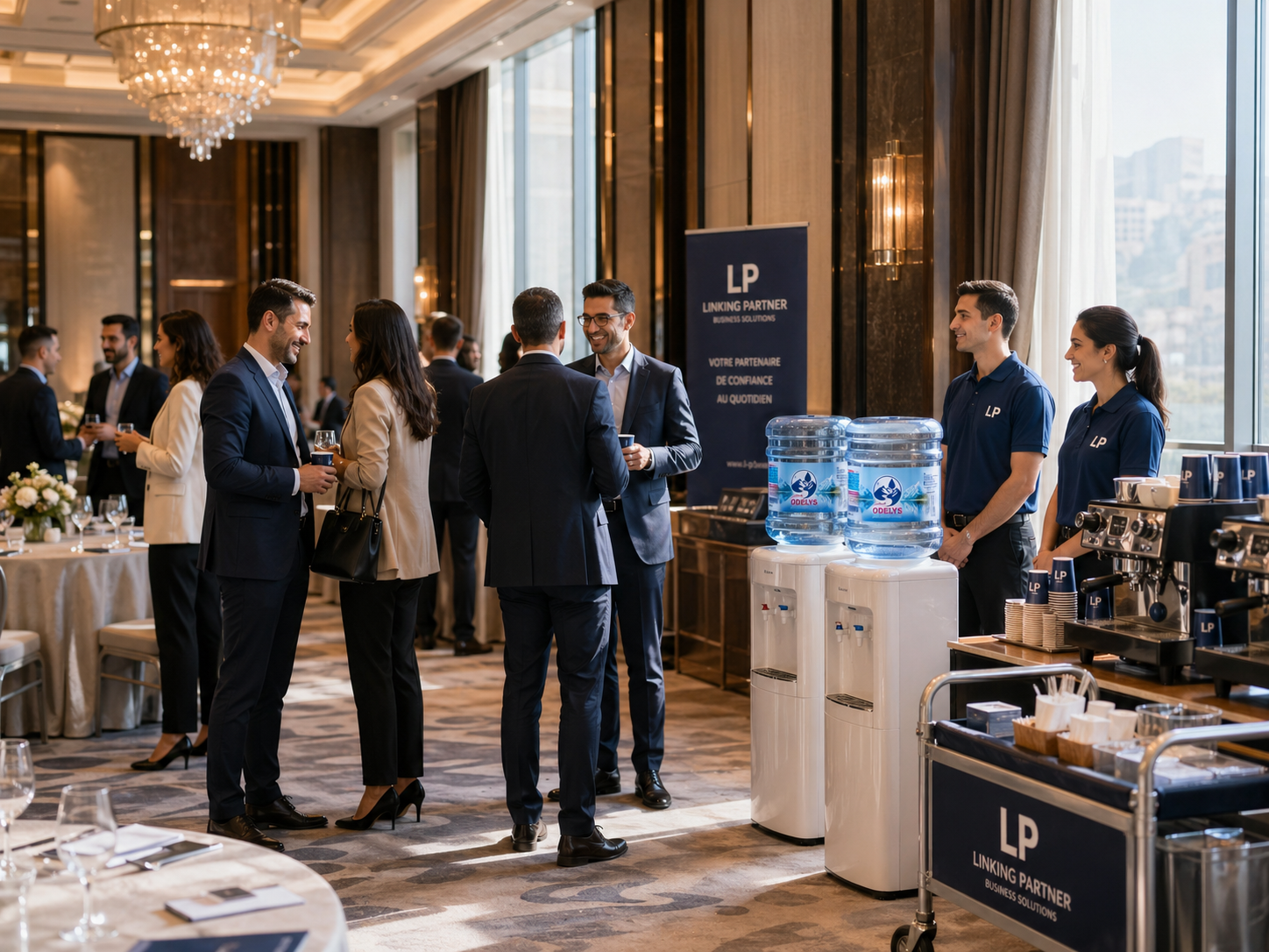 Événement corporate avec matériel LP