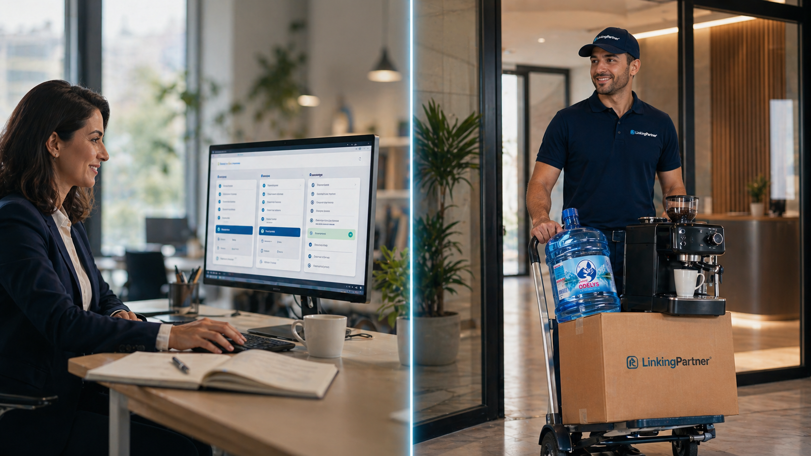 Manager satisfait avec écosystème LinkingPartner